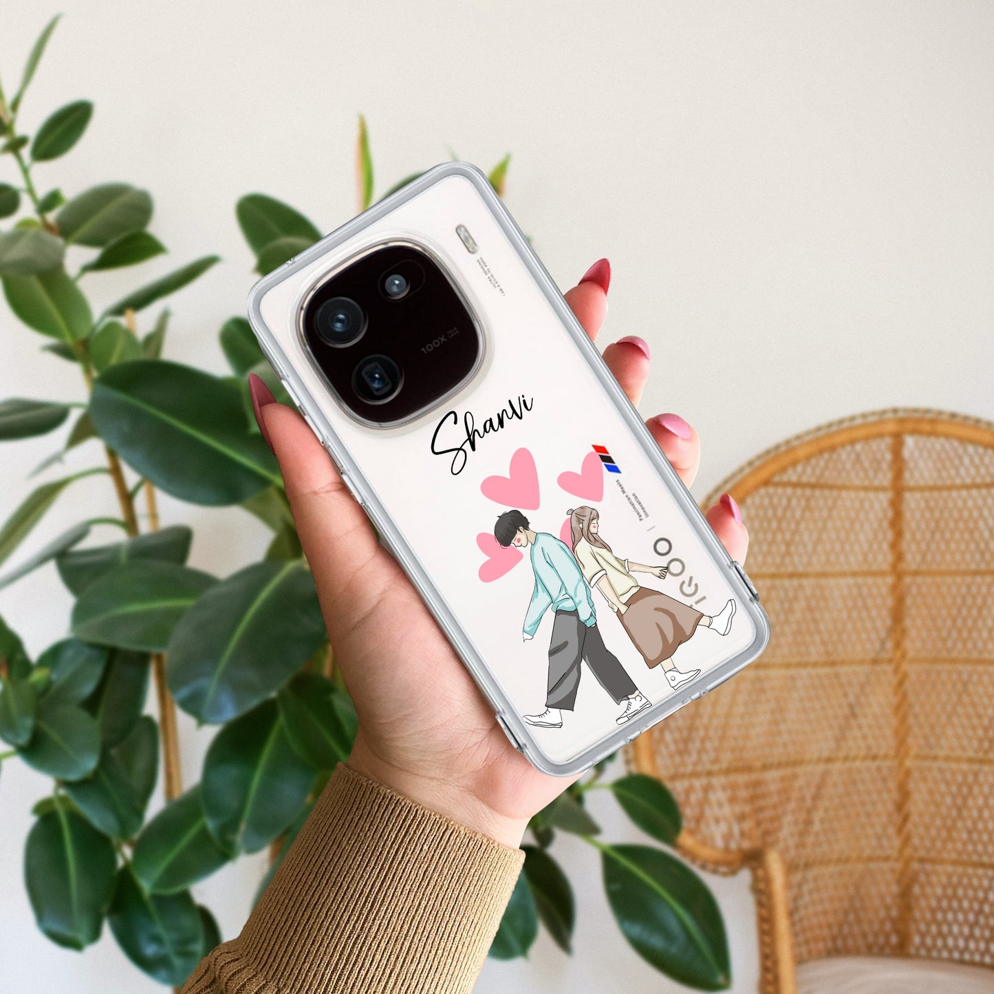 Love Couple Customize Transparent Silicon Case For iQOO