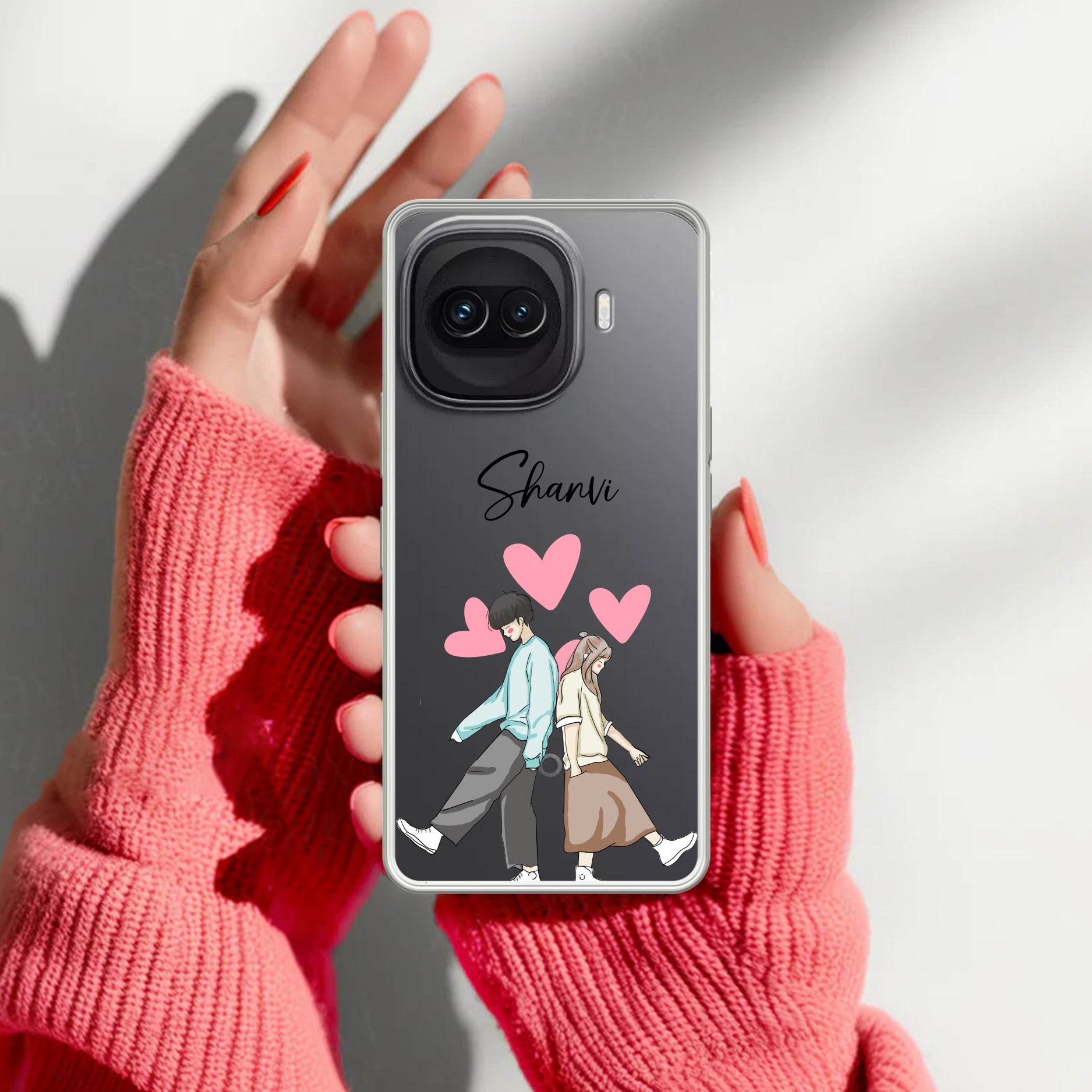 Love Couple Customize Anti Yellow Case For iQOO 15R 5G