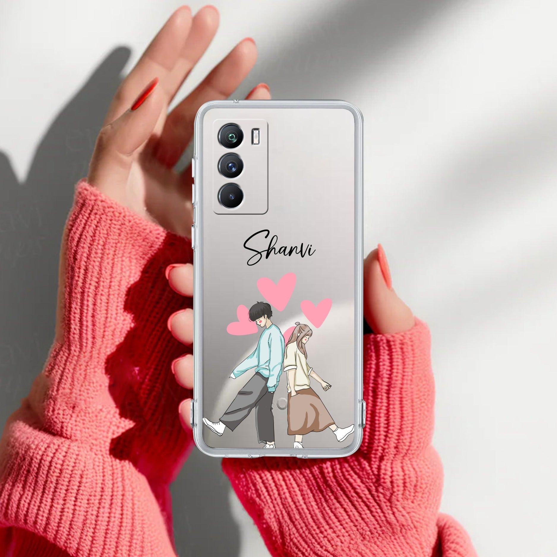 Love Couple Customize Transparent Silicon Case For iQOO 9 SE 5G
