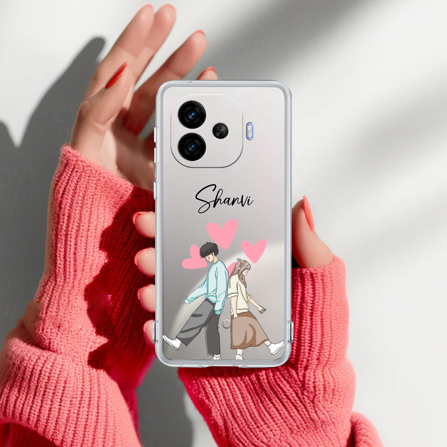 Love Couple Customize Transparent Silicon Case For iQOO Neo 10R 5G