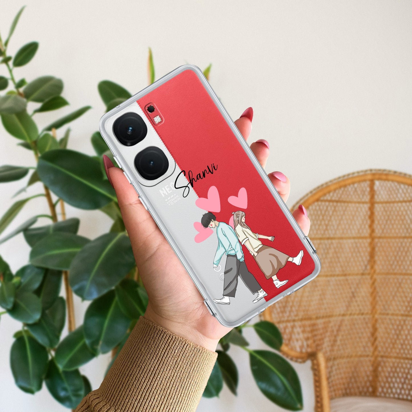 Love Couple Customize Transparent Silicon Case For iQOO