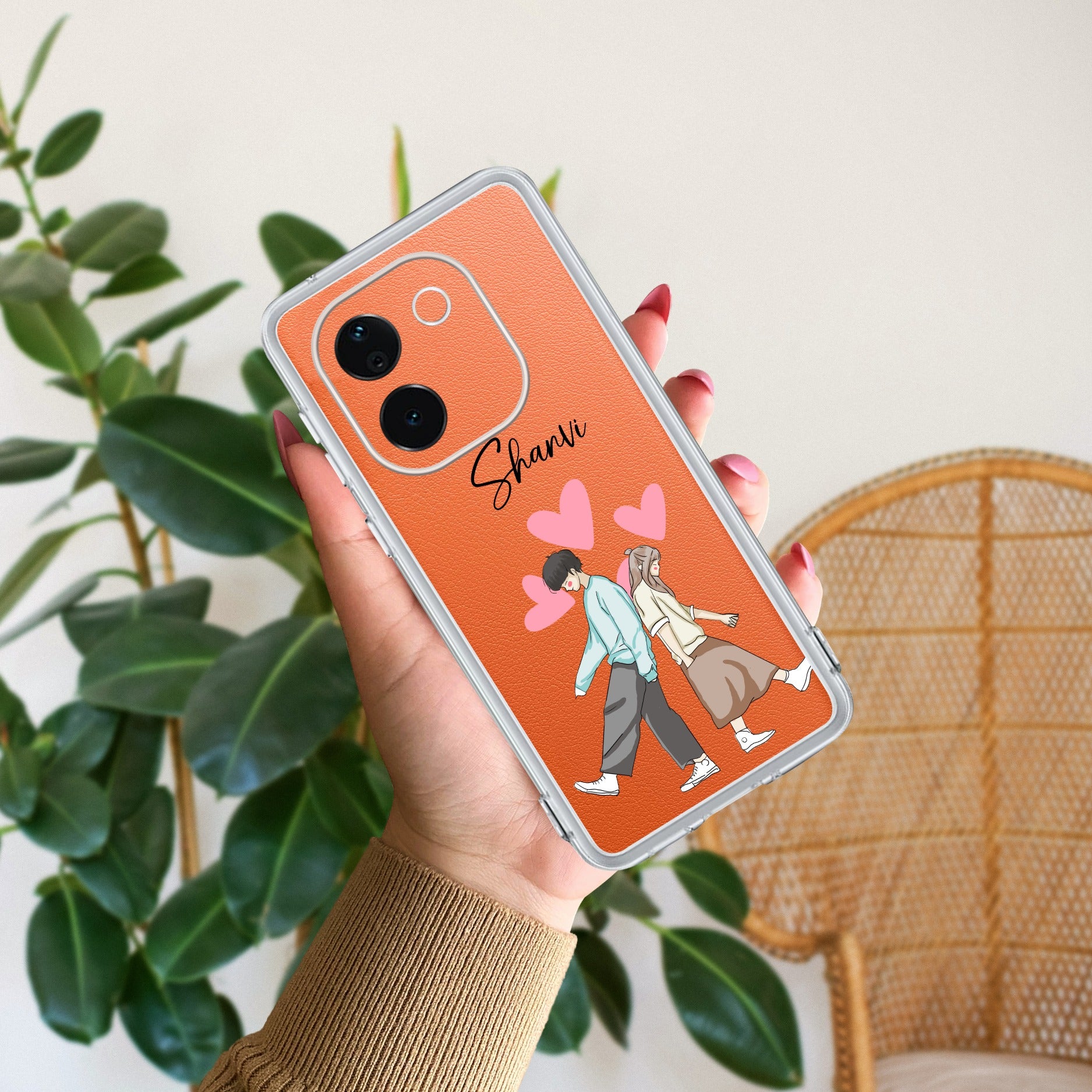 Love Couple Customize Transparent Silicon Case For Vivo