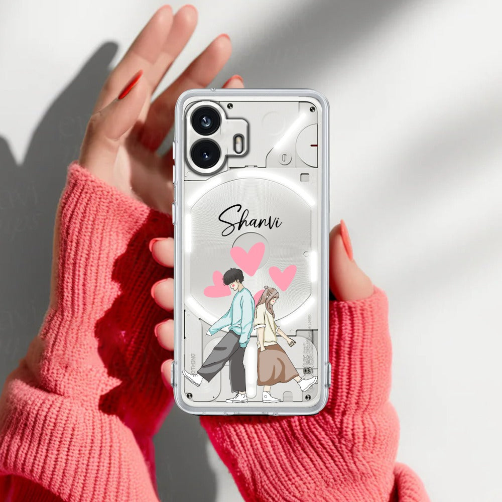 Love Couple Customize Transparent Silicon Case For Nothing
