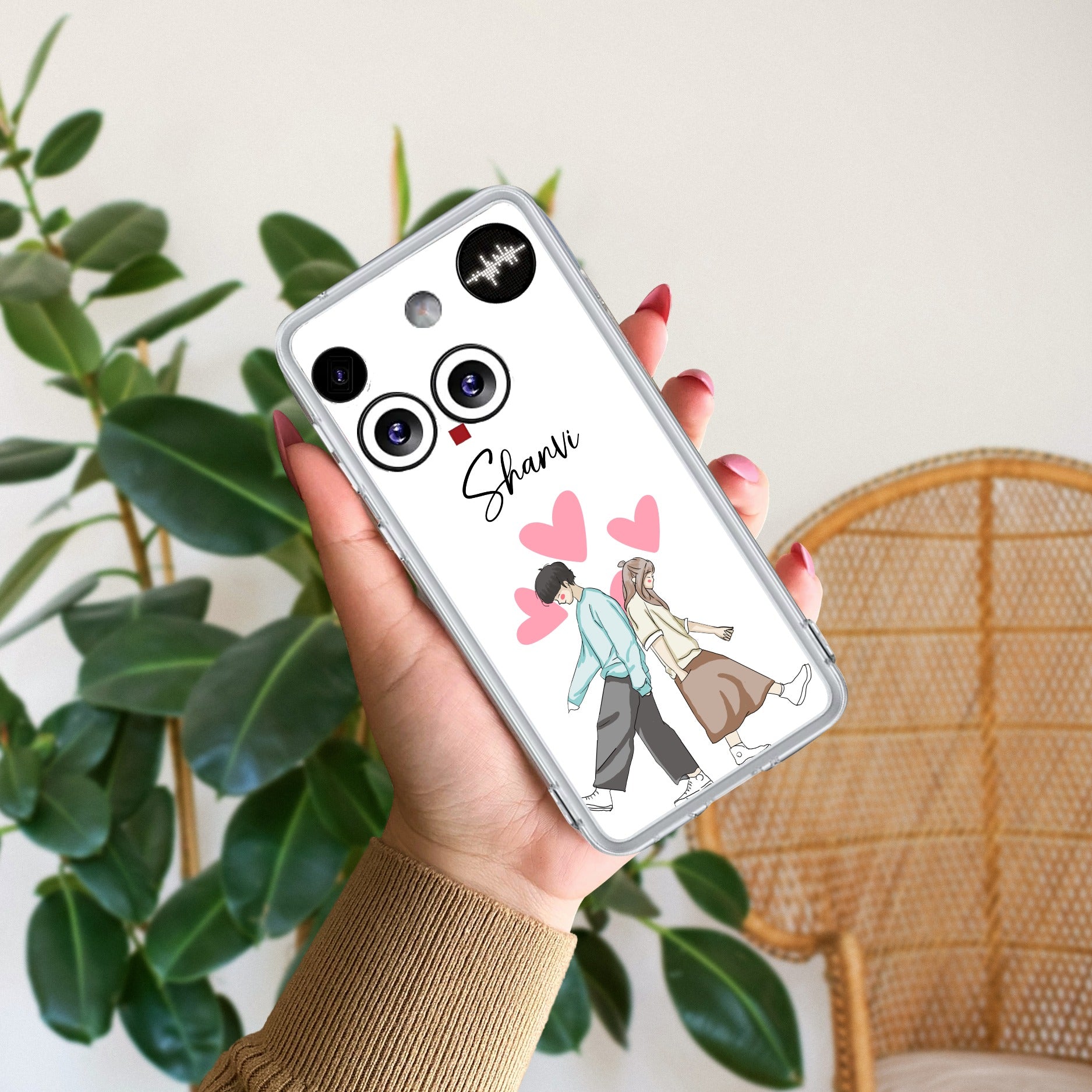 Love Couple Customize Anti Yellow Case For Nothing Phone 3