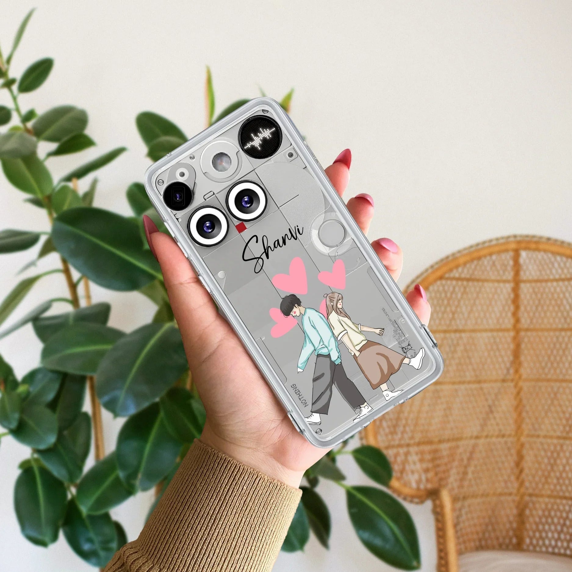 Love Couple Customize Transparent Silicon Case For Nothing - ShopOnCliQ