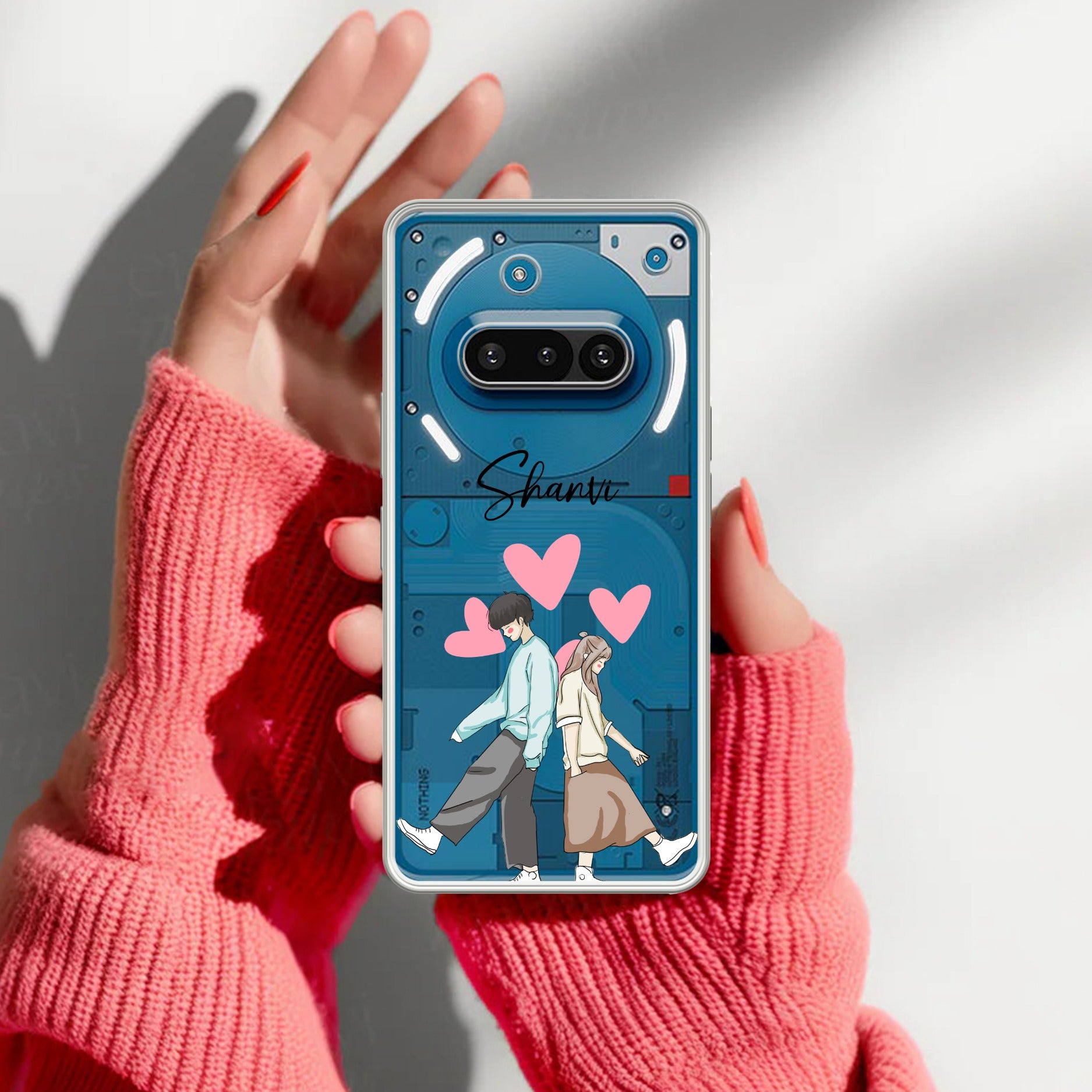Love Couple Customize Anti Yellow Case For Nothing Phone 3A 5G
