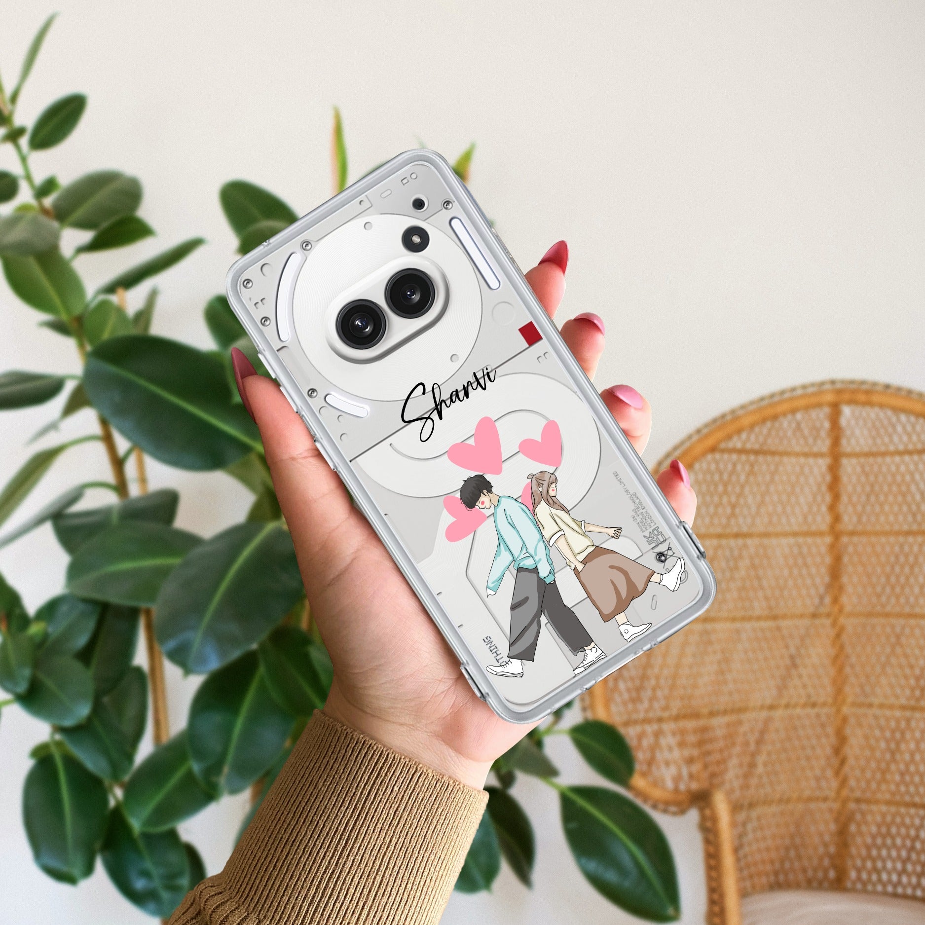 Love Couple Customize Anti Yellow Case For Nothing Phone 2a Plus