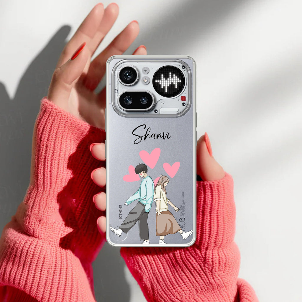 Love Couple Customize Anti Yellow Case For Nothing Phone 4A Pro 5G