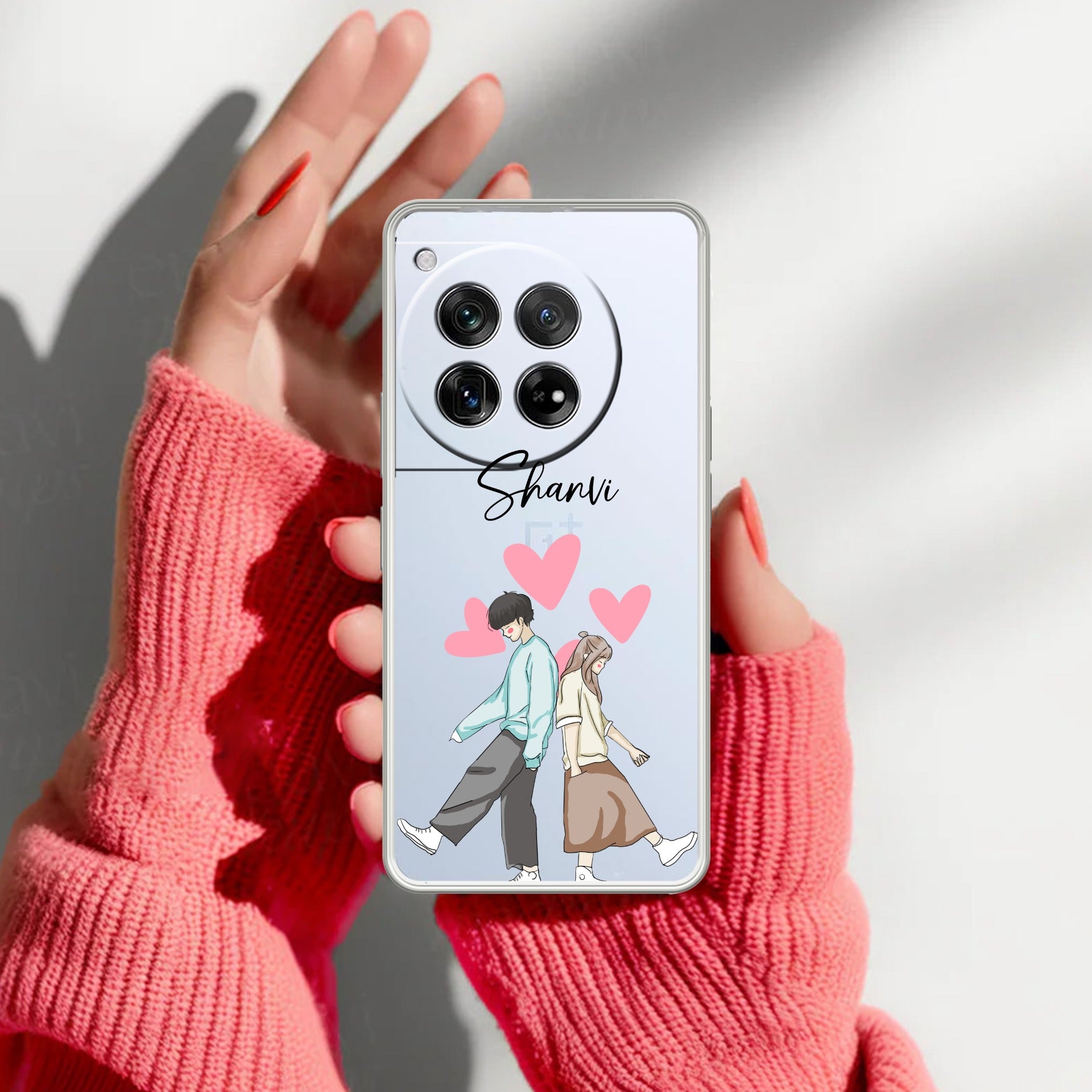 Love Couple Customize Transparent Silicon Case For OnePlus