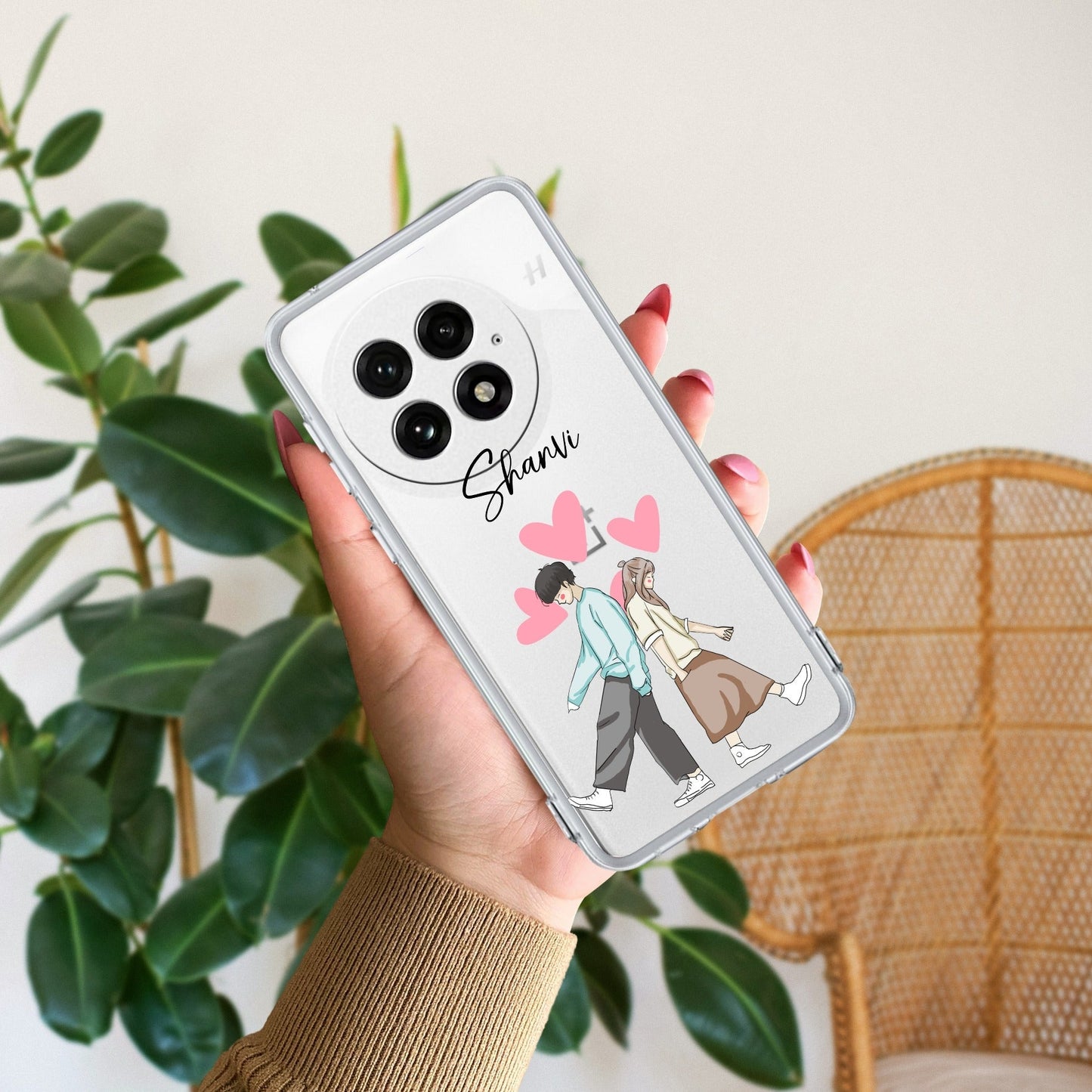 Love Couple Customize Transparent Silicon Case For OnePlus