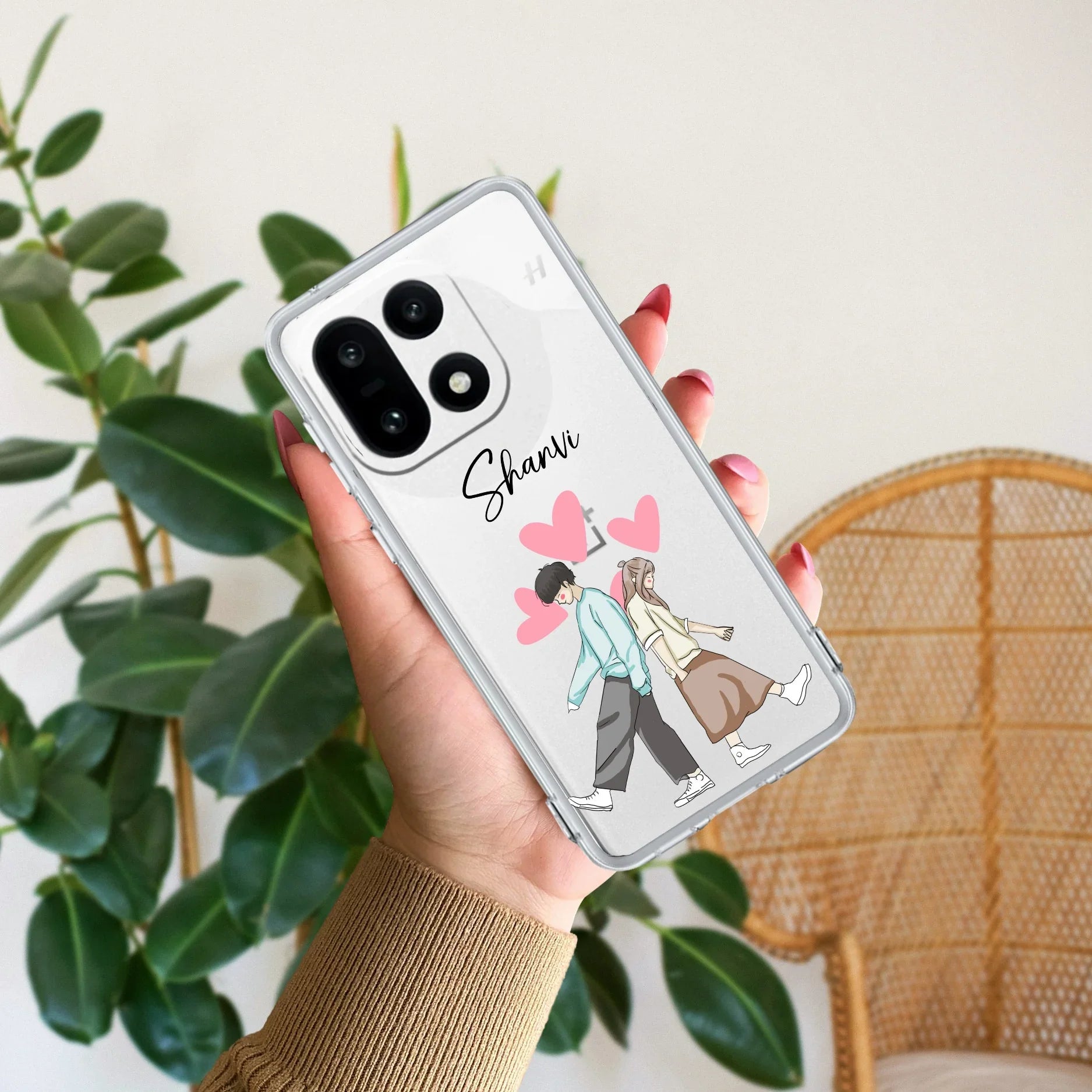 Love Couple Customize Transparent Silicon Case For OnePlus - ShopOnCliQ