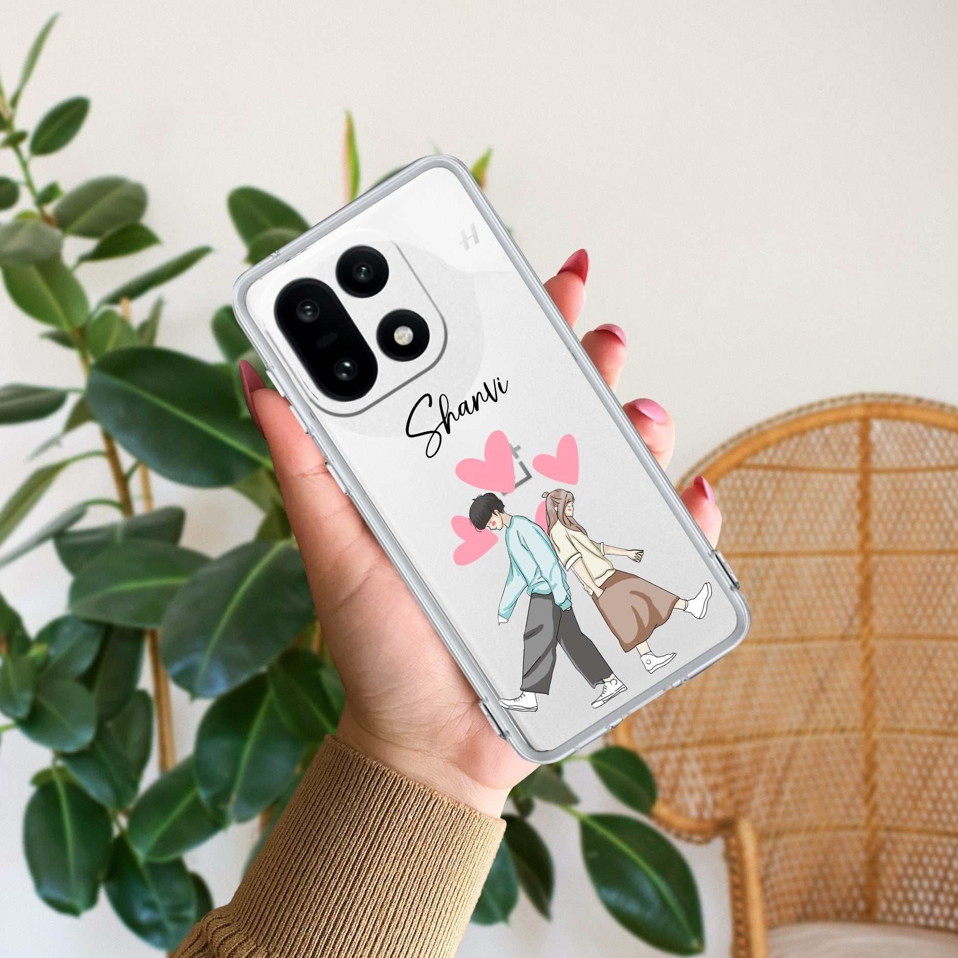 Love Couple Customize Anti Yellow Case For OnePlus 15 5G