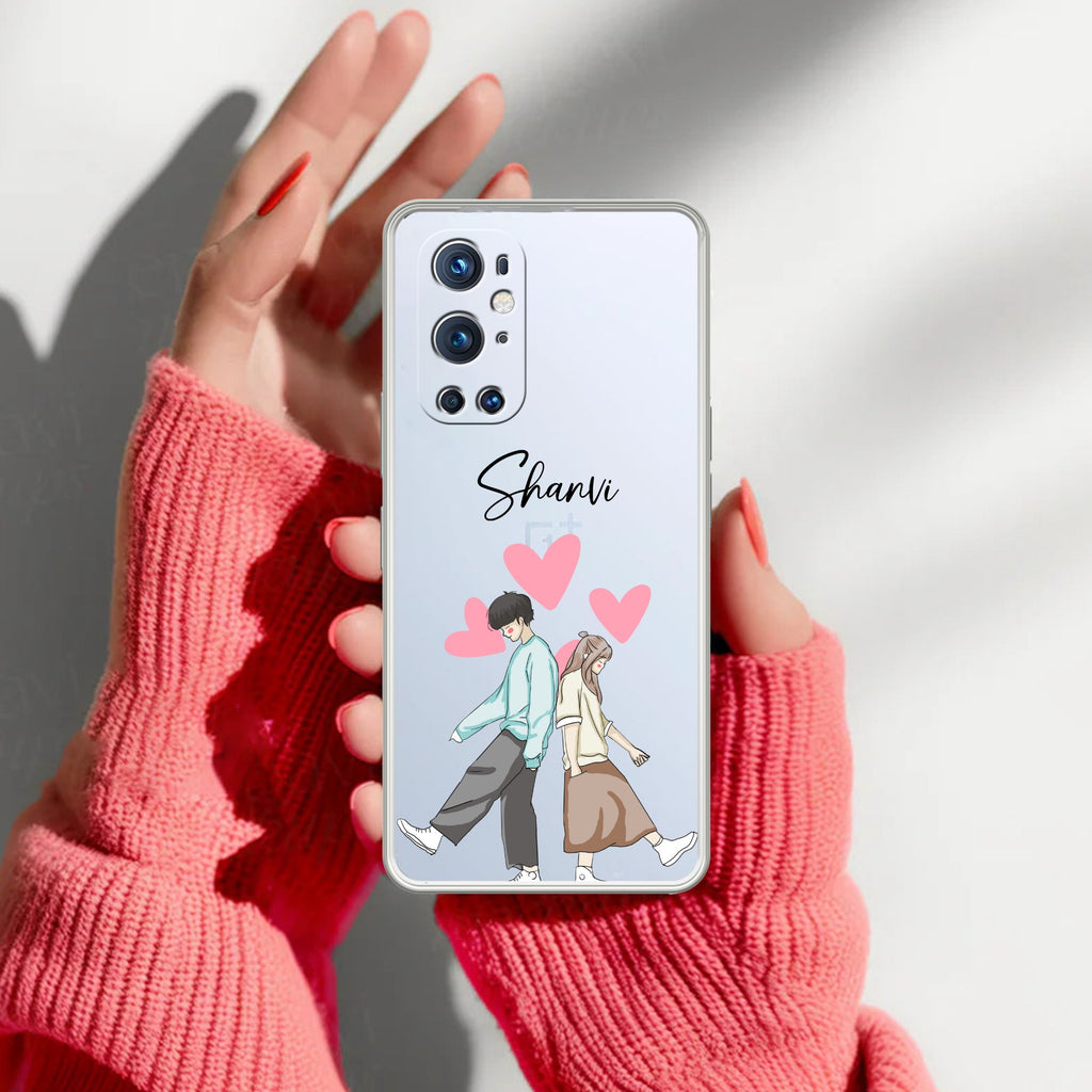 Love Couple Customize Anti Yellow Case For OnePlus 9 Pro