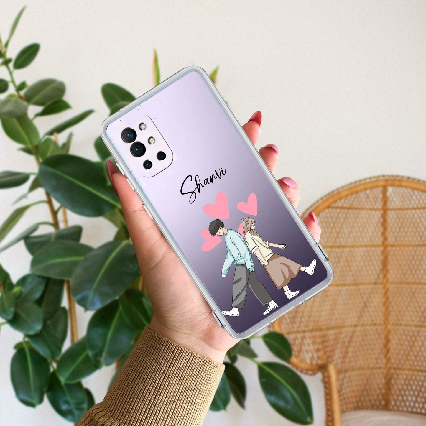 Love Couple Customize Transparent Silicon Case For OnePlus