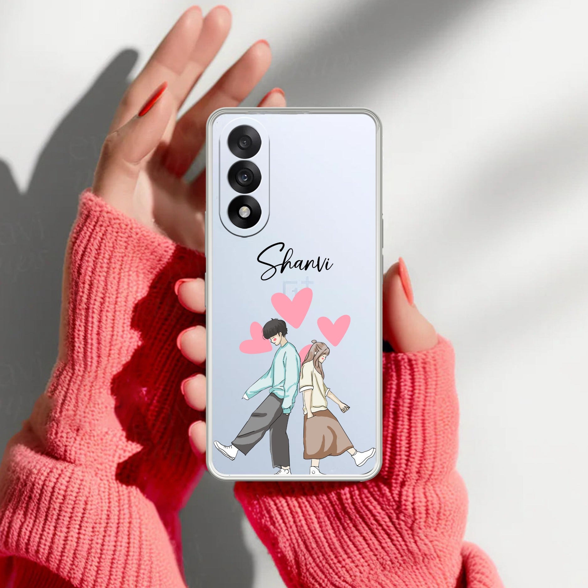 Love Couple Customize Transparent Silicon Case For OnePlus