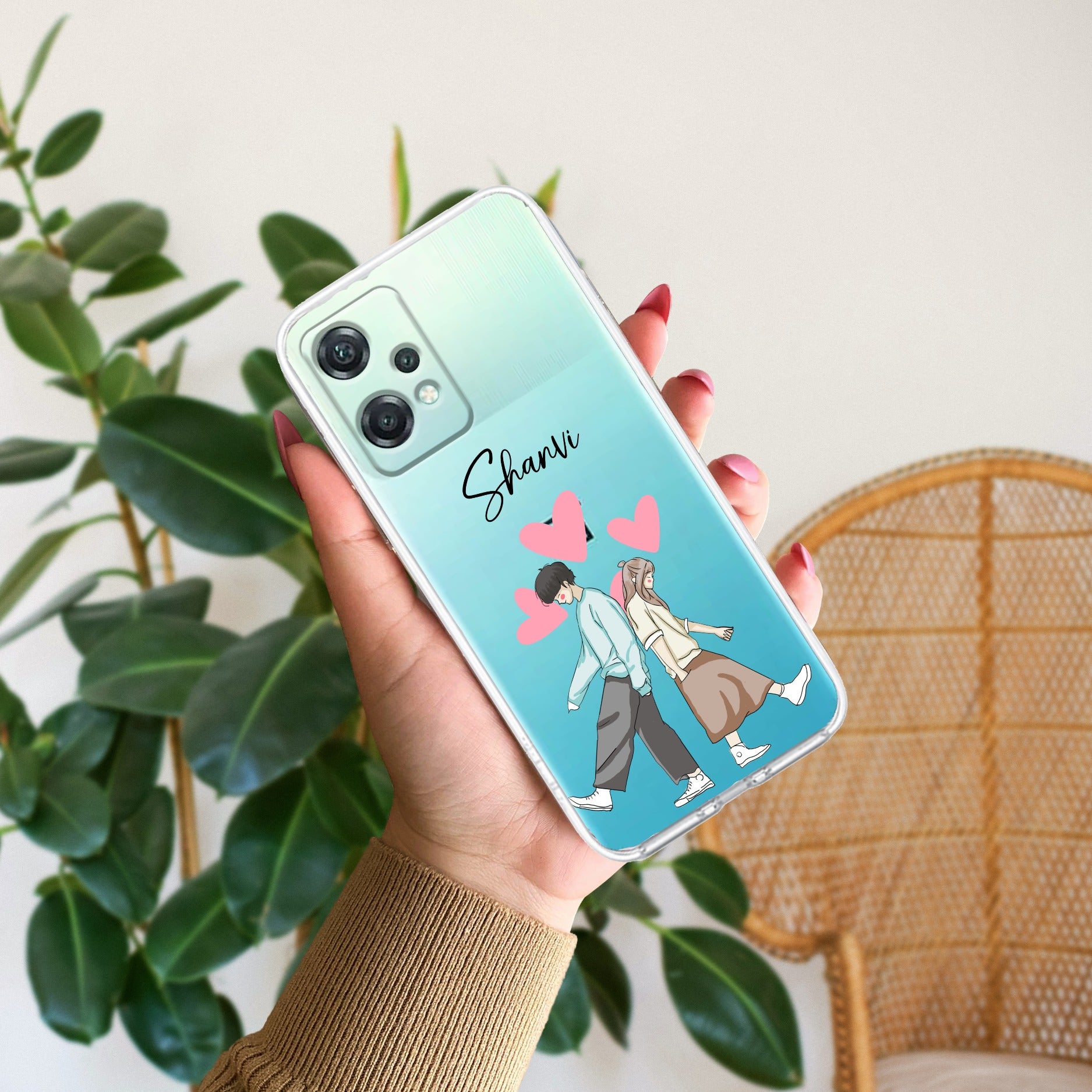 Love Couple Customize Transparent Silicon Case For OnePlus