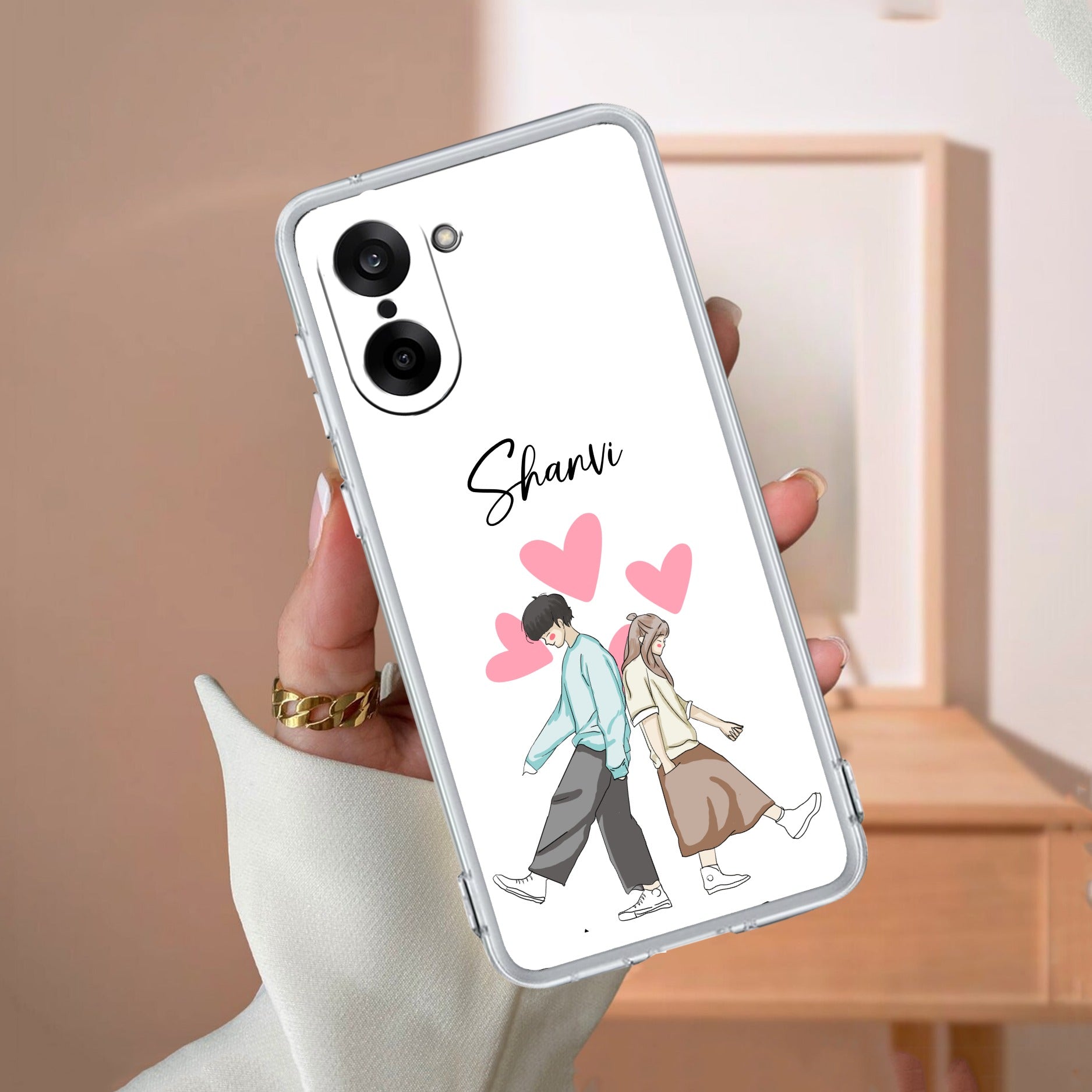 Love Couple Customize Transparent Silicon Case For OnePlus