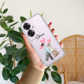 Love Couple Customize Transparent Silicon Case For Oppo F25 Pro 5G