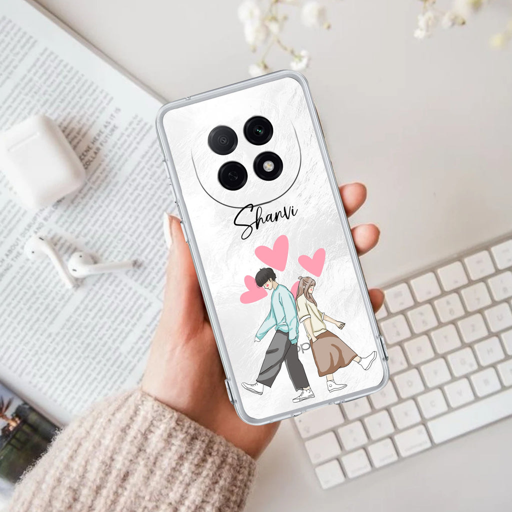 Love Couple Customize Anti Yellow Case For Oppo F29 Pro 5G