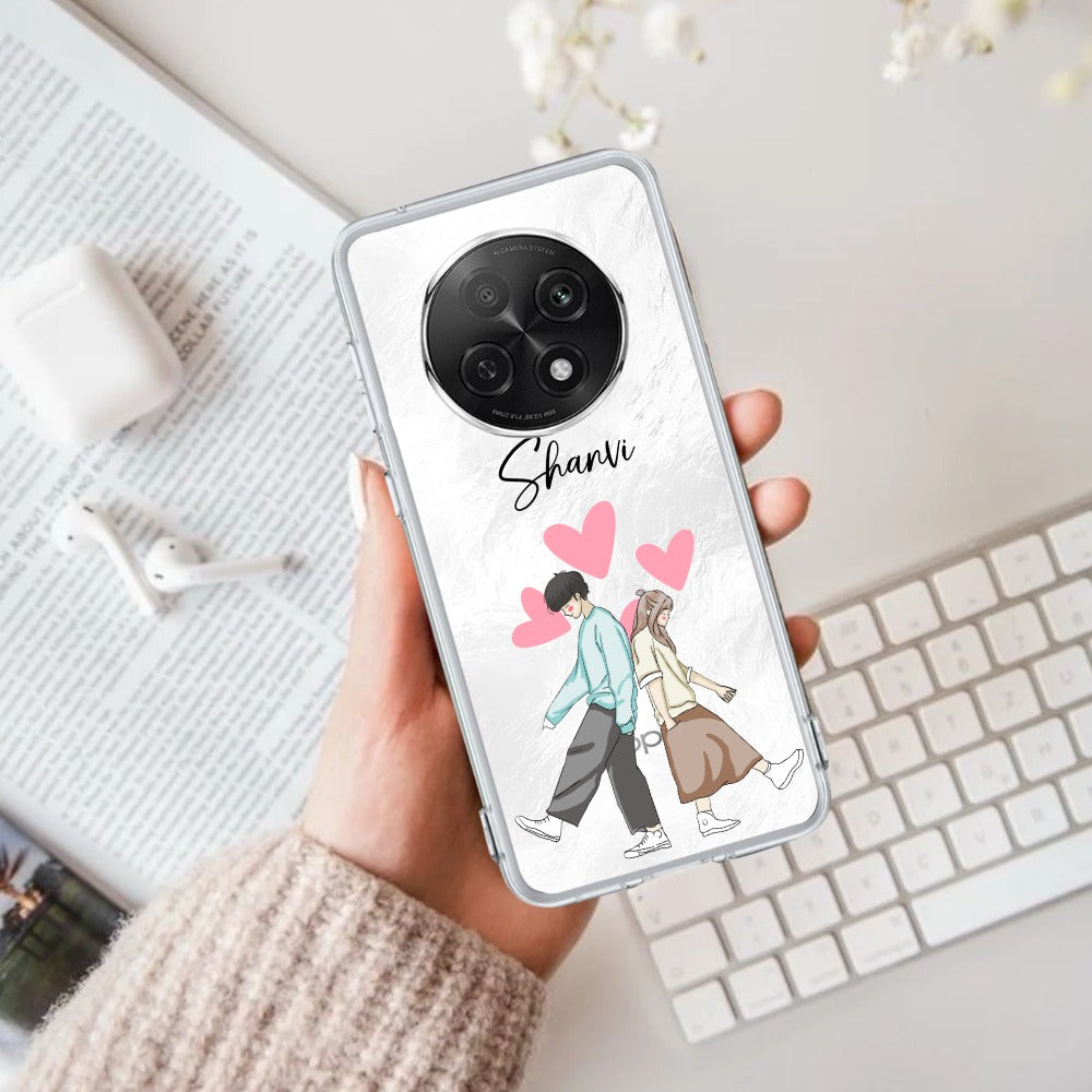 Love Couple Customize Transparent Silicon Case For Oppo
