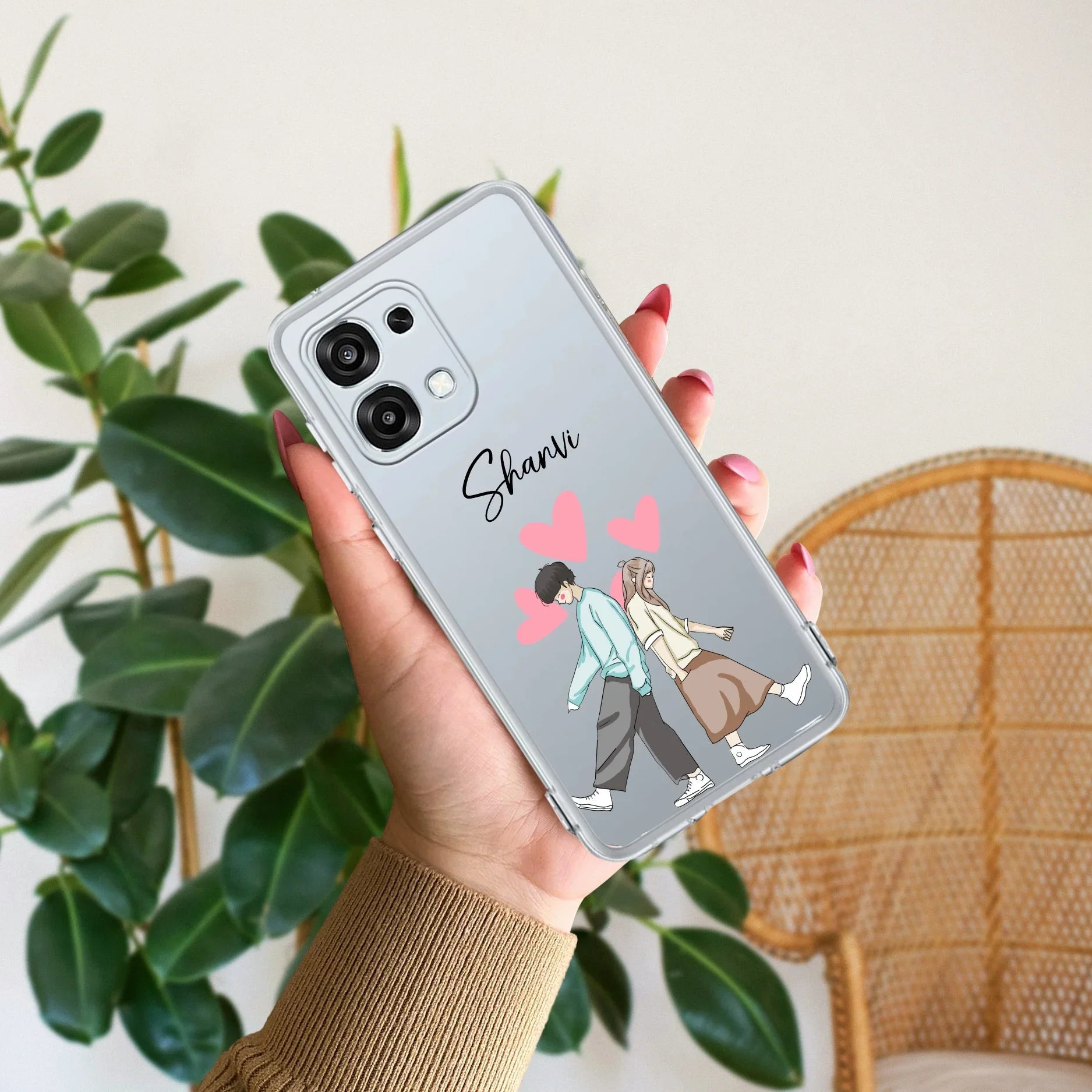 Love Couple Customize Transparent Silicon Case For Oppo - ShopOnCliQ