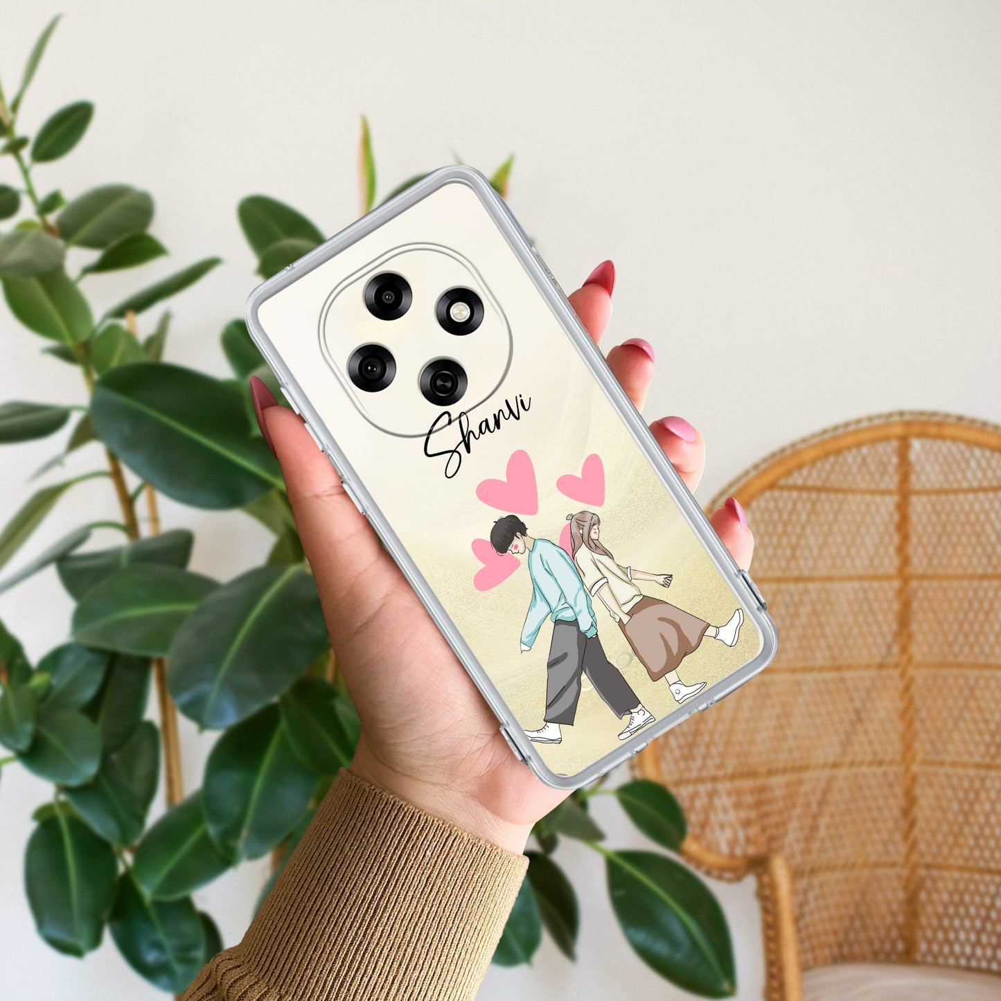 Love Couple Customize Transparent Silicon Case For Oppo