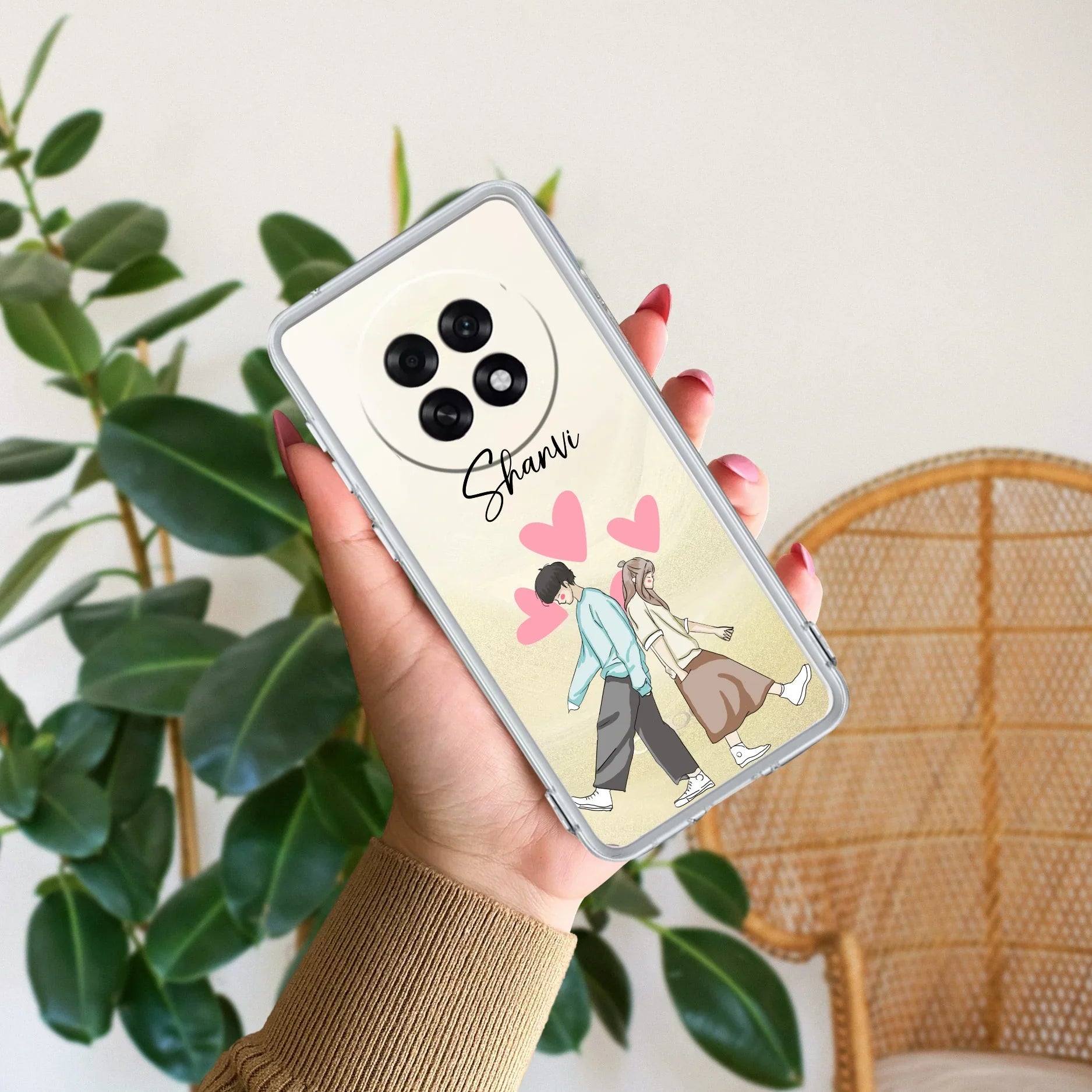 Love Couple Customize Transparent Silicon Case For Oppo - ShopOnCliQ