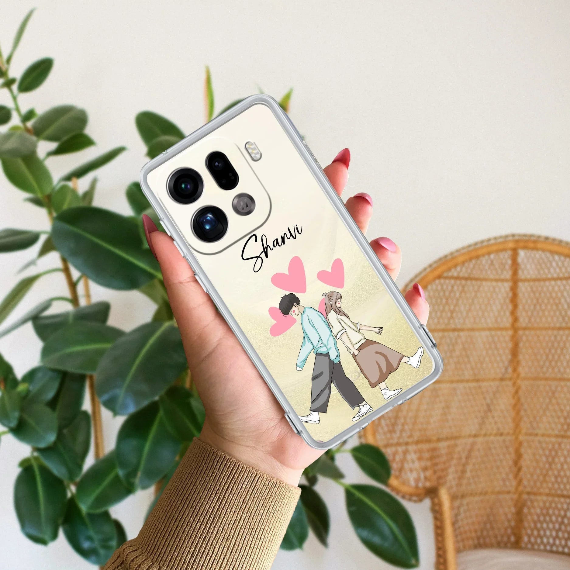 Love Couple Customize Transparent Silicon Case For Oppo - ShopOnCliQ