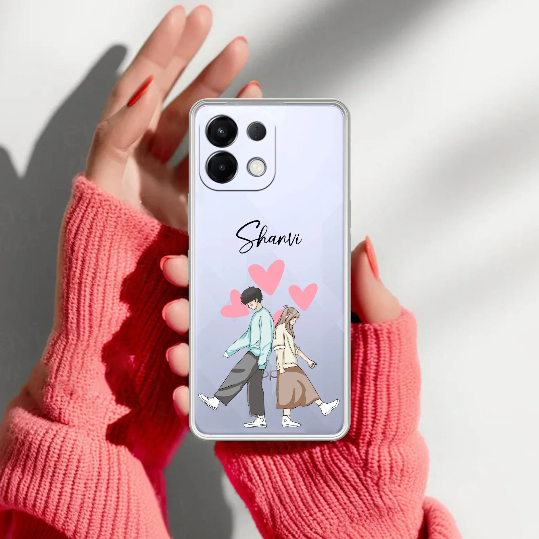 Love Couple Customize Transparent Silicon Case For Oppo - ShopOnCliQ