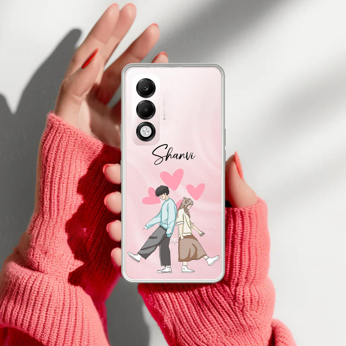 Love Couple Customize Transparent Silicon Case For Oppo