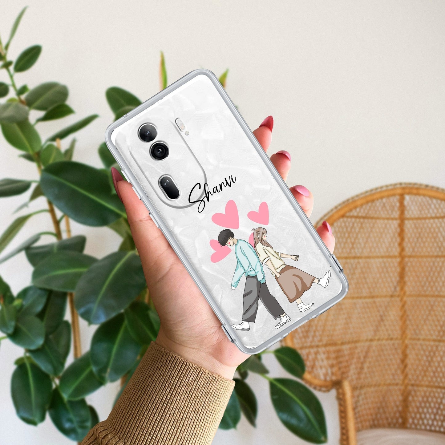 Love Couple Customize Transparent Silicon Case For Oppo