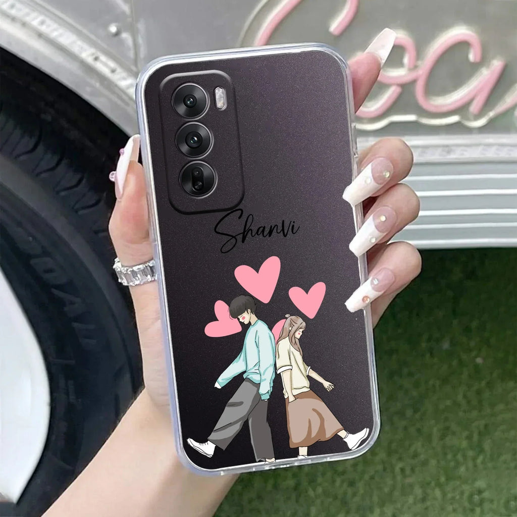 Love Couple Customize Anti Yellow Case For Oppo Reno 12 Pro 5G