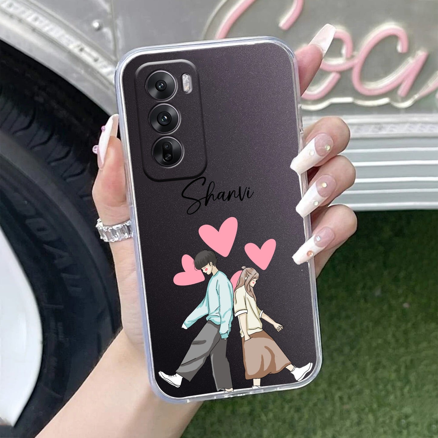 Love Couple Customize Transparent Silicon Case For Oppo