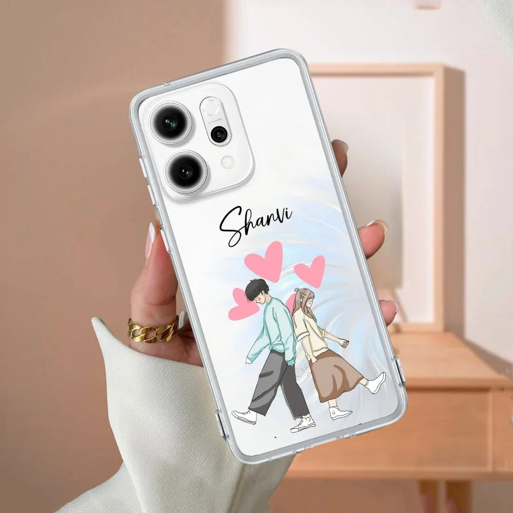 Love Couple Customize Anti Yellow Case For OPPO Reno 14 Pro 5G