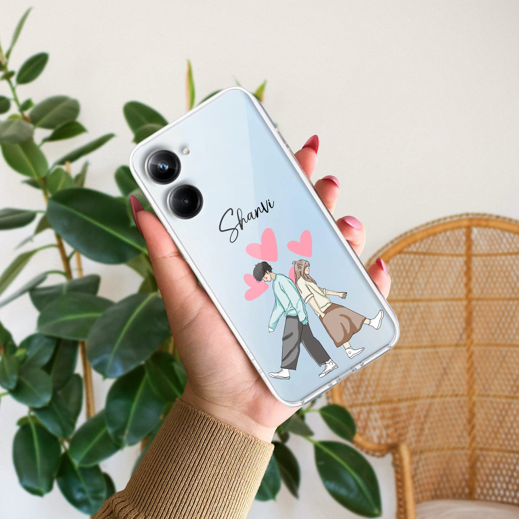 Love Couple Customize Anti Yelllow Case For Realme 10 Pro 5G