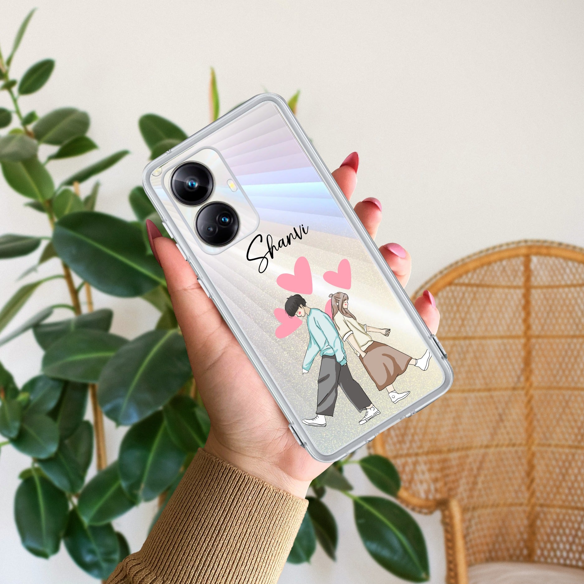 Love Couple Customize Anti Yelllow Case For Realme 10 Pro Plus 5G