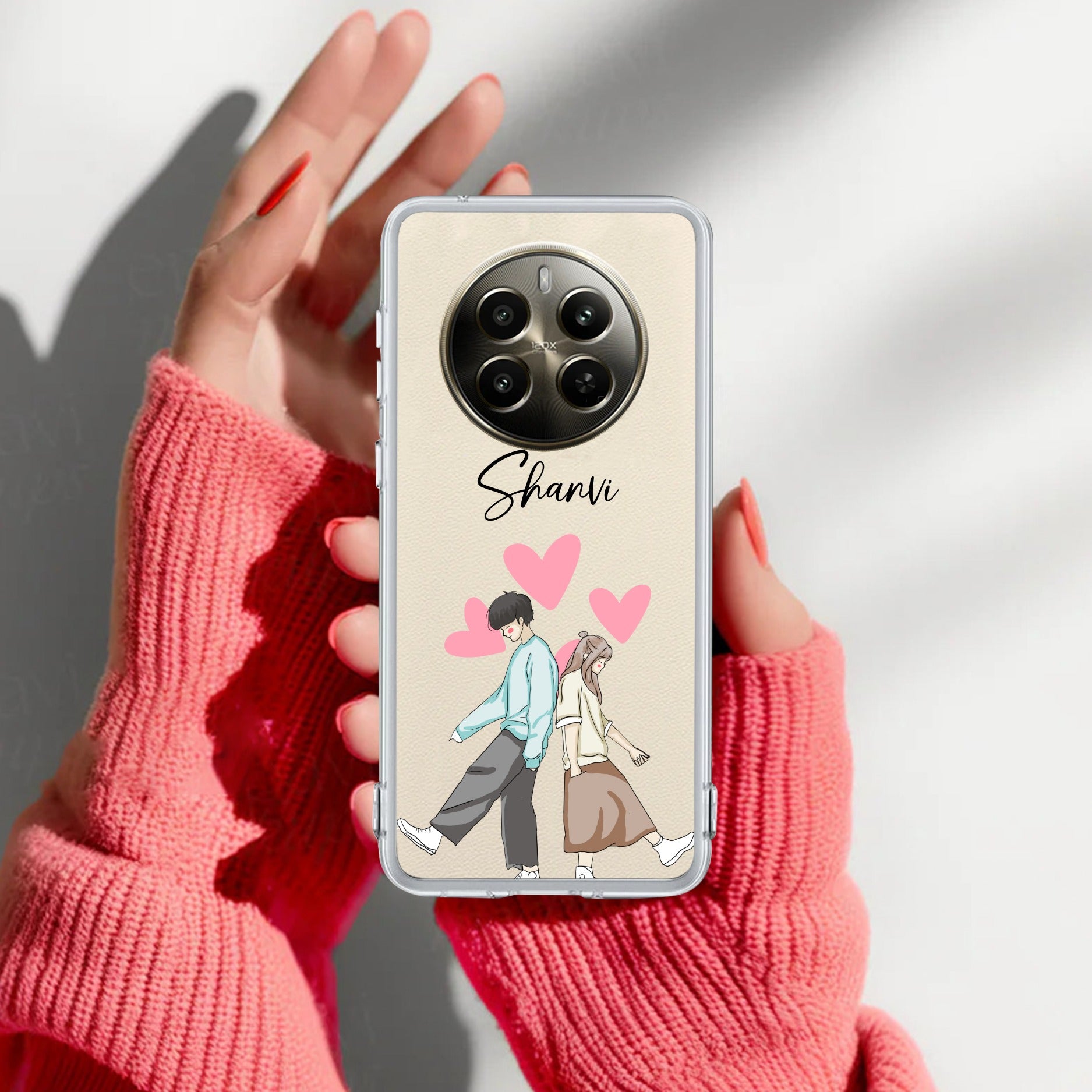 Love Couple Customize Transparent Silicon Case For Realme 12 Pro 5G