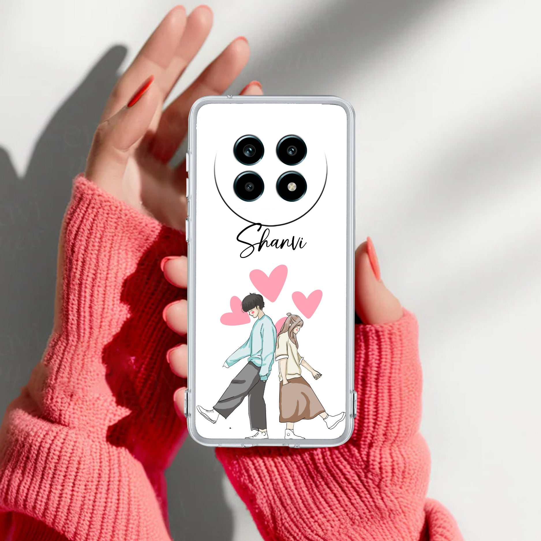 Love Couple Customize Transparent Silicon Case For Realme 14 Pro Lite 5G