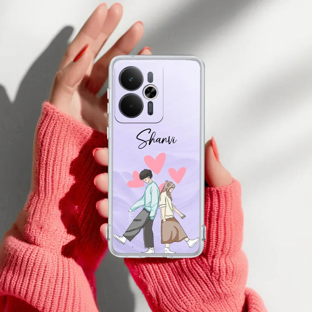 Love Couple Customize Transparent Silicon Case For Realme/Narzo - ShopOnCliQ