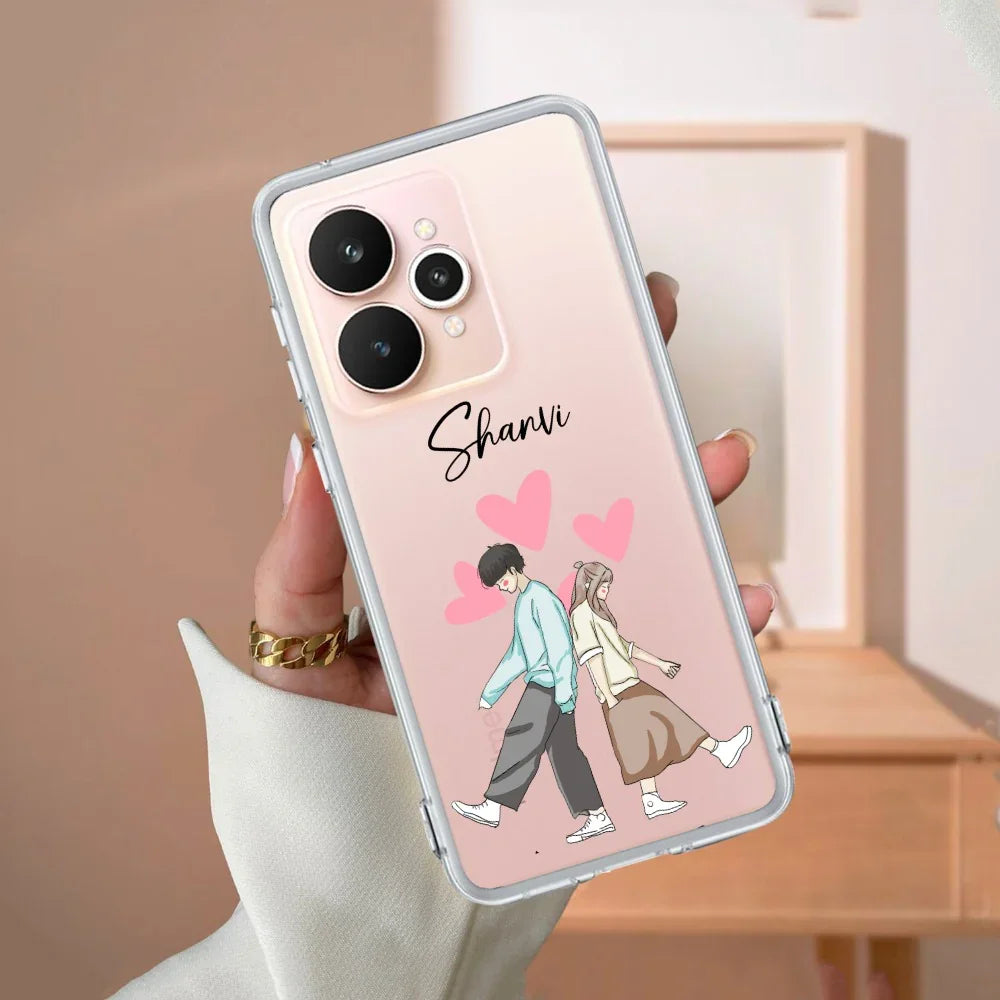 Love Couple Customize Transparent Silicon Case For Realme/Narzo - ShopOnCliQ