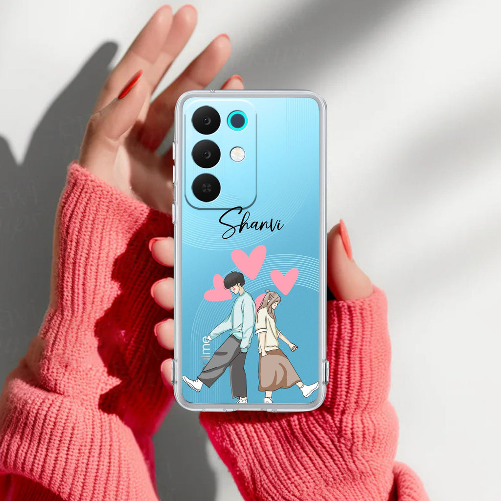 Love Couple Customize Anti Yelllow Case For Realme 15X 5G