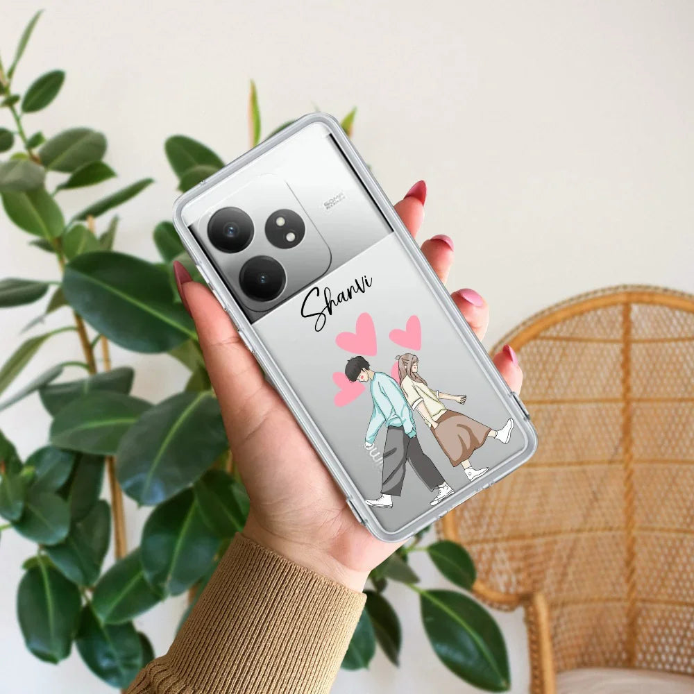 Love Couple Customize Transparent Silicon Case For Realme/Narzo - ShopOnCliQ
