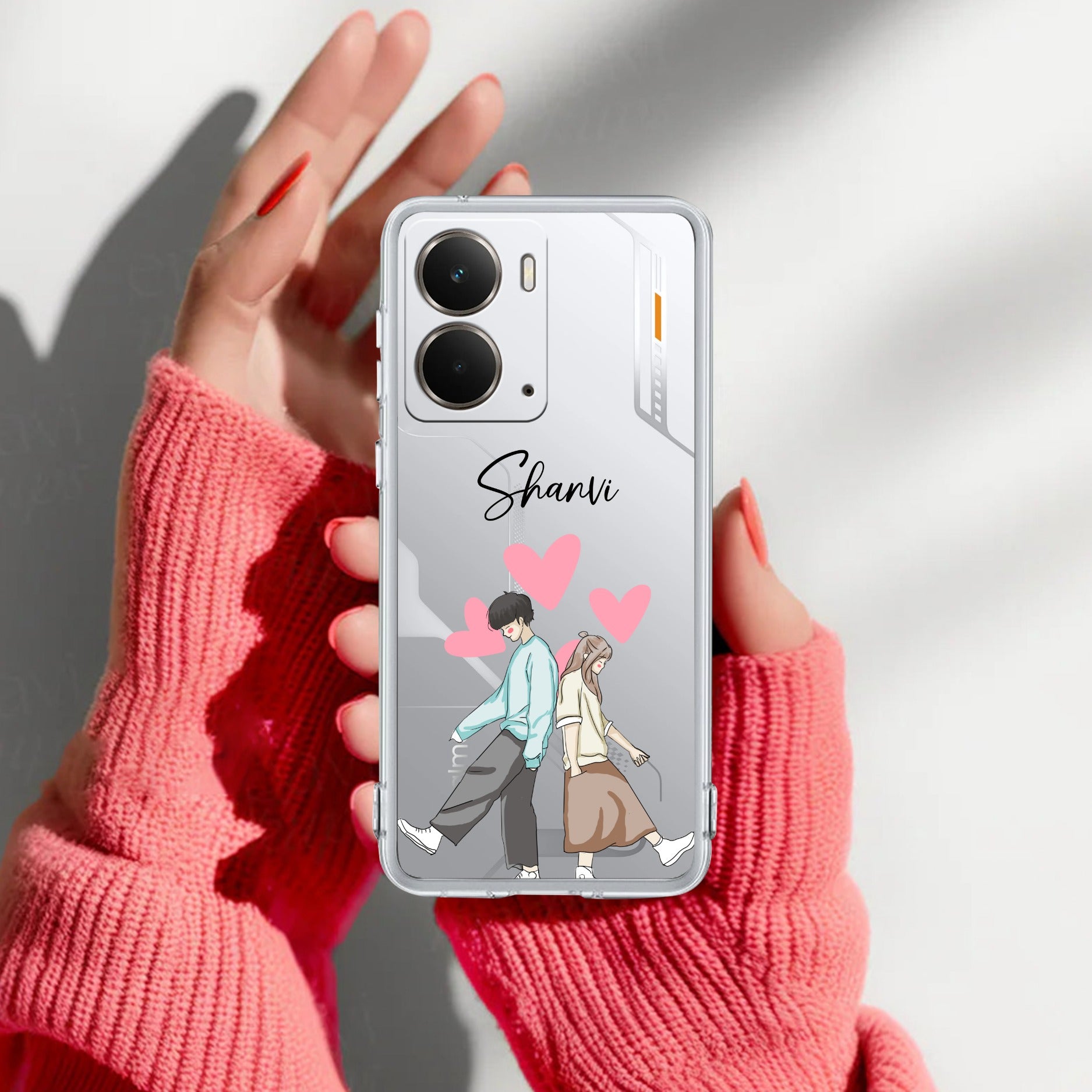 Love Couple Customize Anti Yelllow Case For Realme P3 5G