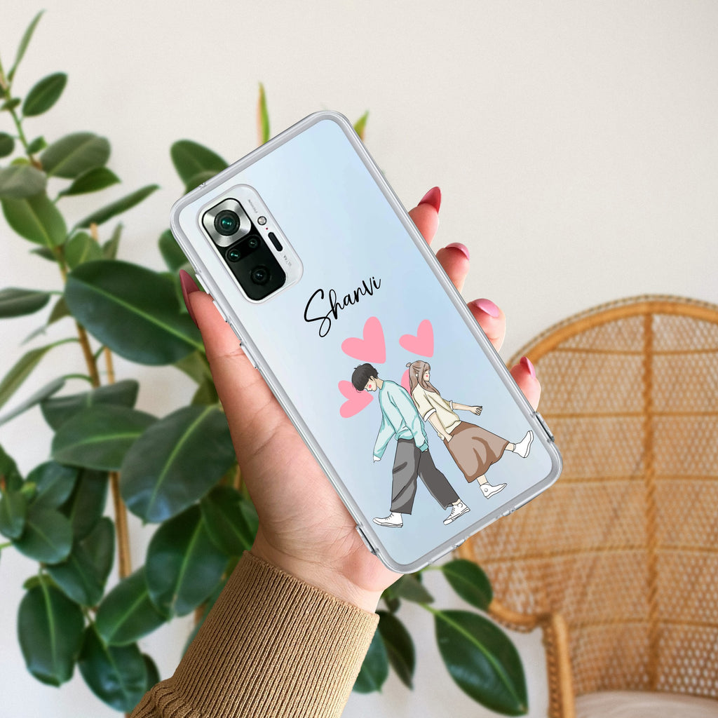 Love Couple Customize Transparent Silicon Case For Redmi Note 10 Pro / Redmi Note 10 Pro Max