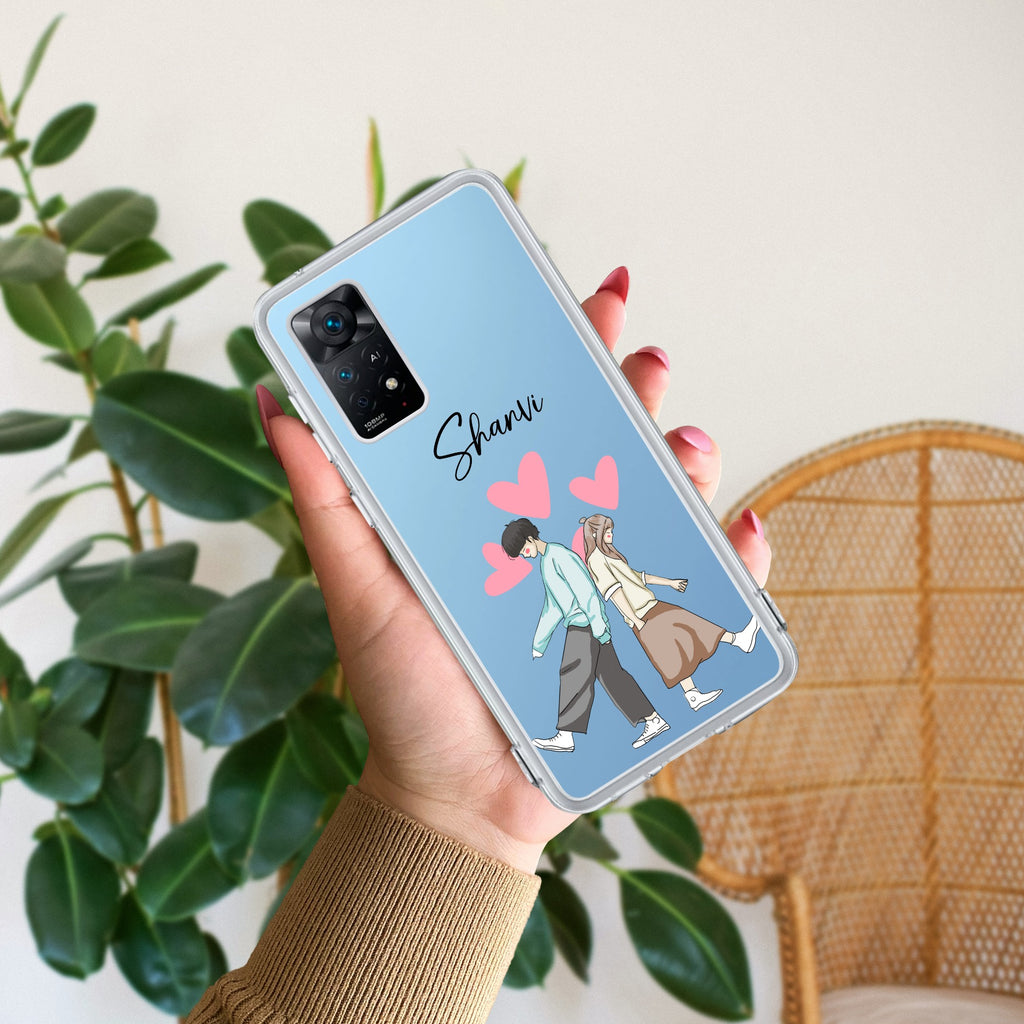 Love Couple Customize Transparent Silicon Case For Redmi Note 11