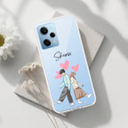 Love Couple Customize Transparent Silicon Case For Redmi Note 12 5G