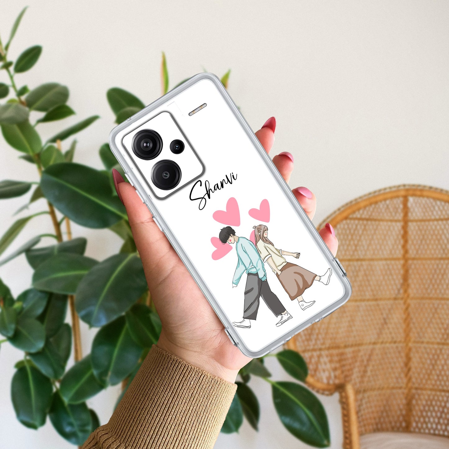 Love Couple Customize Transparent Silicon Case For Redmi/Xiaomi