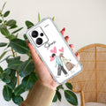 Love Couple Customize Transparent Silicon Case For Redmi Note 13 Pro Plus 5G