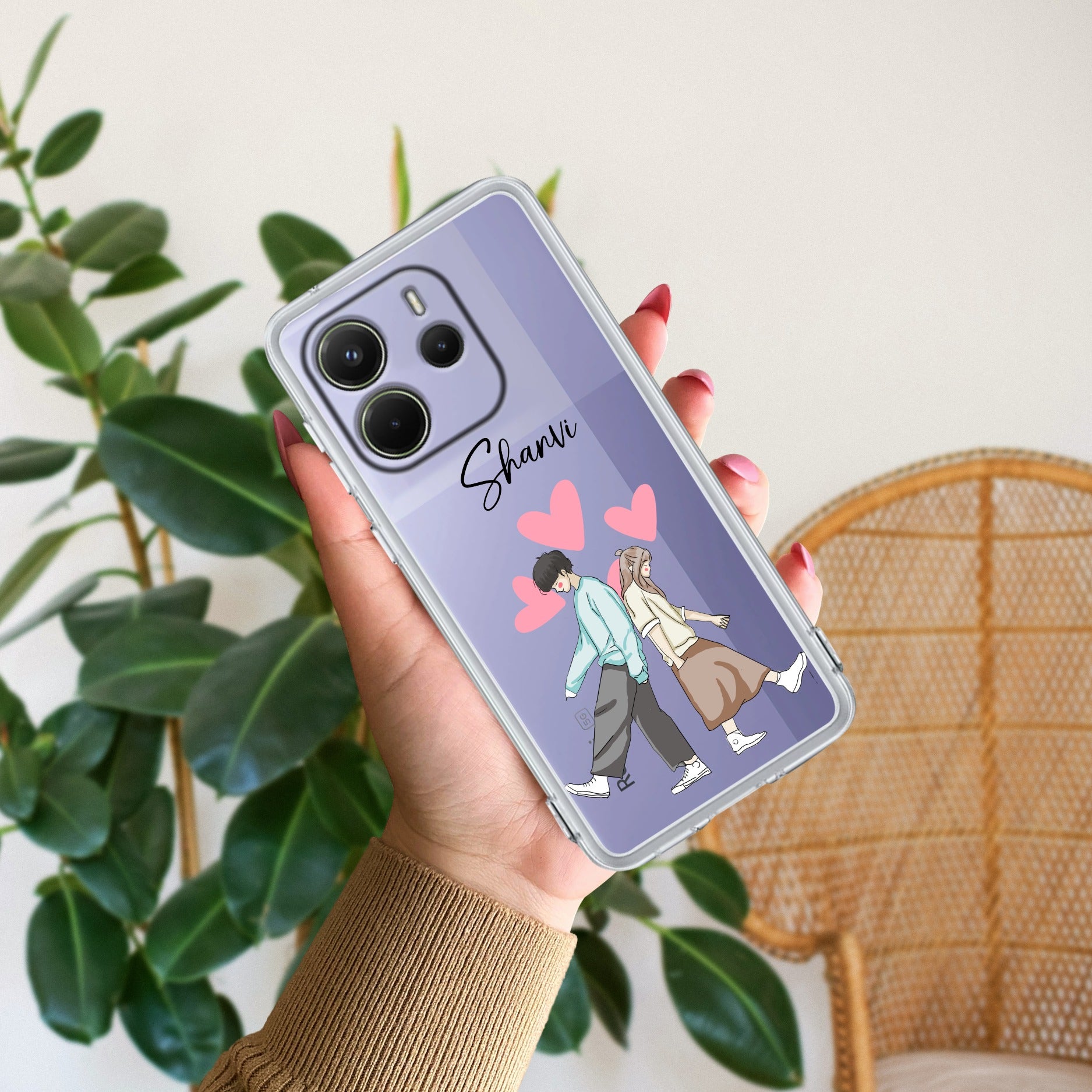 Love Couple Customize Transparent Silicon Case For Redmi/Xiaomi