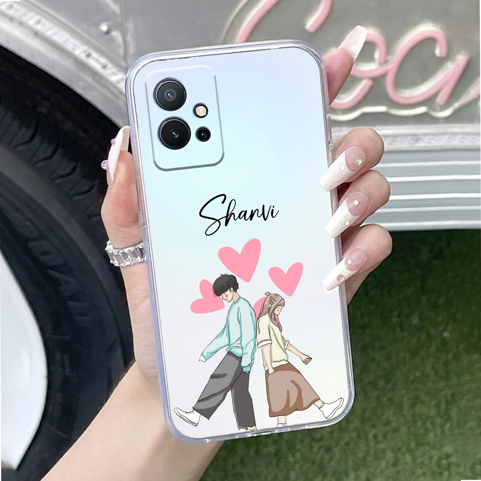 Love Couple Customize Transparent Silicon Case For Vivo